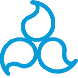 Triple waterdrop icon