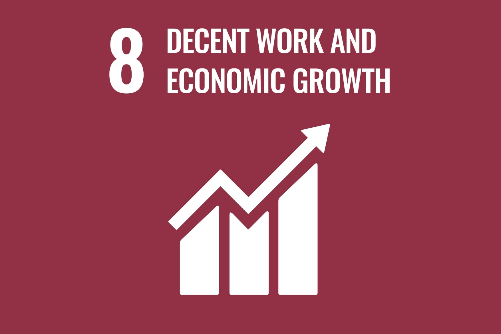 sdg 8 decent work and economic growth icon