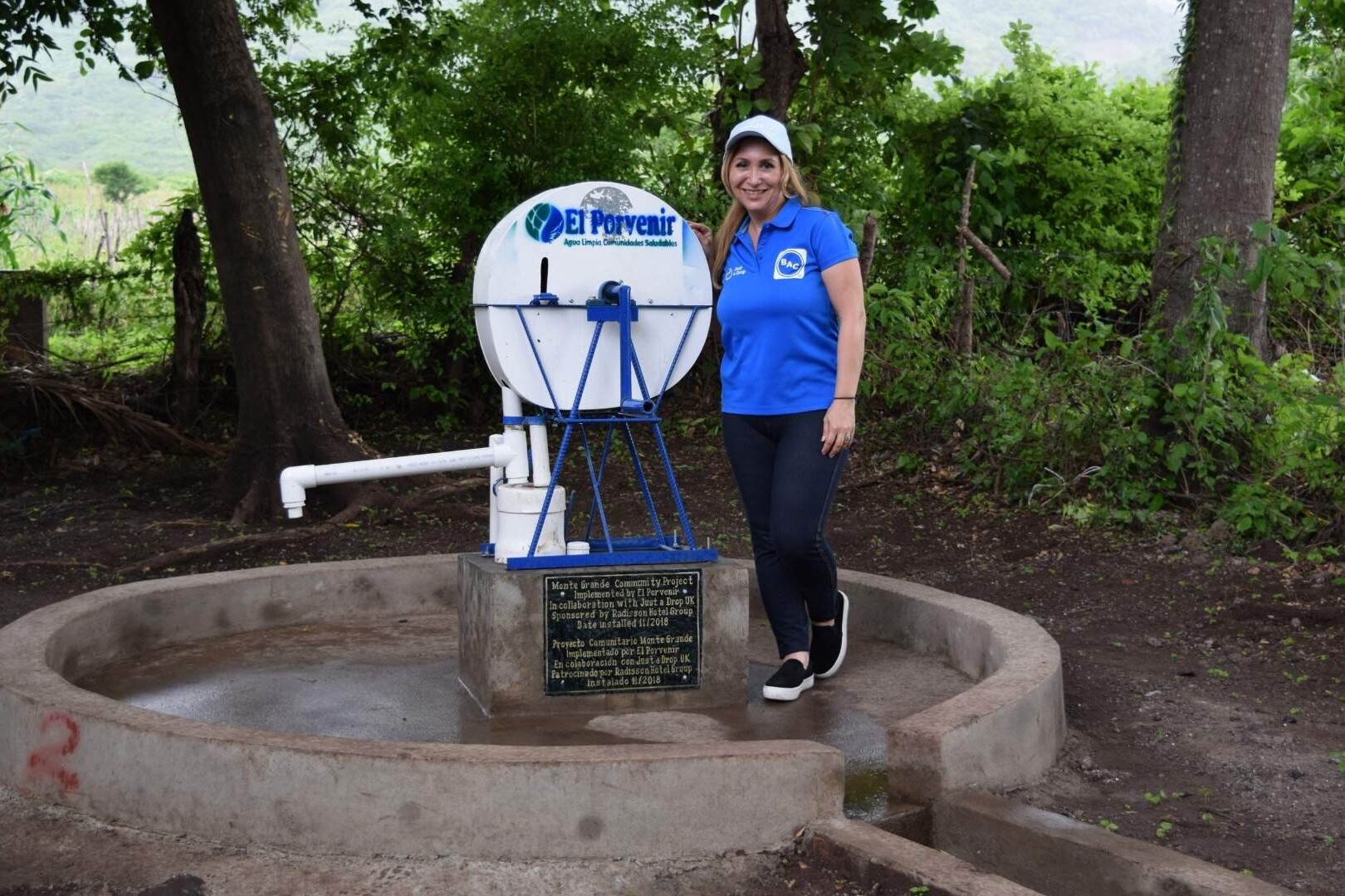 engineer with water pump