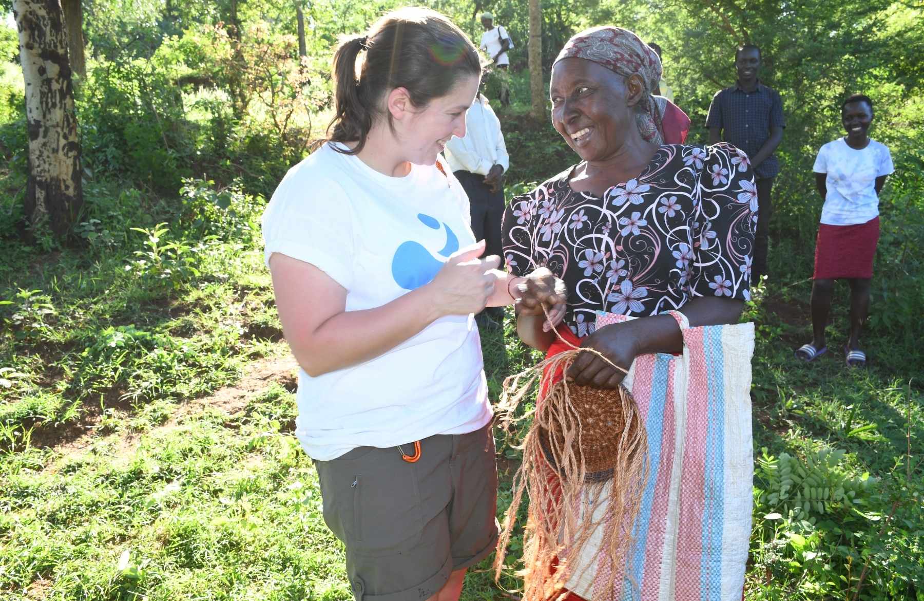 alex hatt with community member