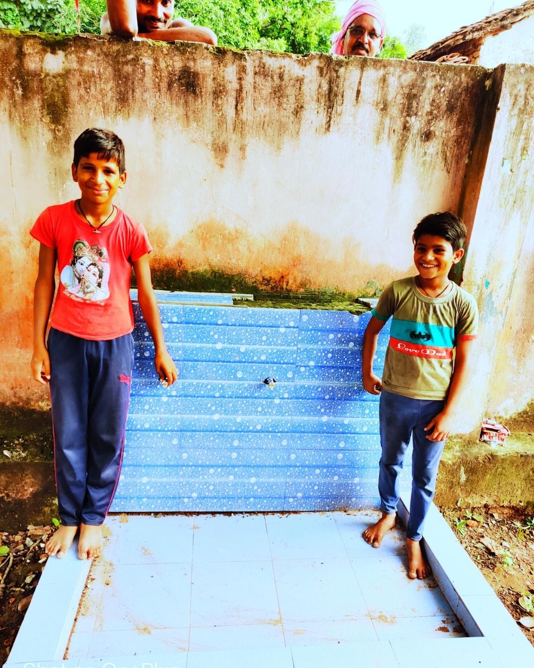 children at tap stand