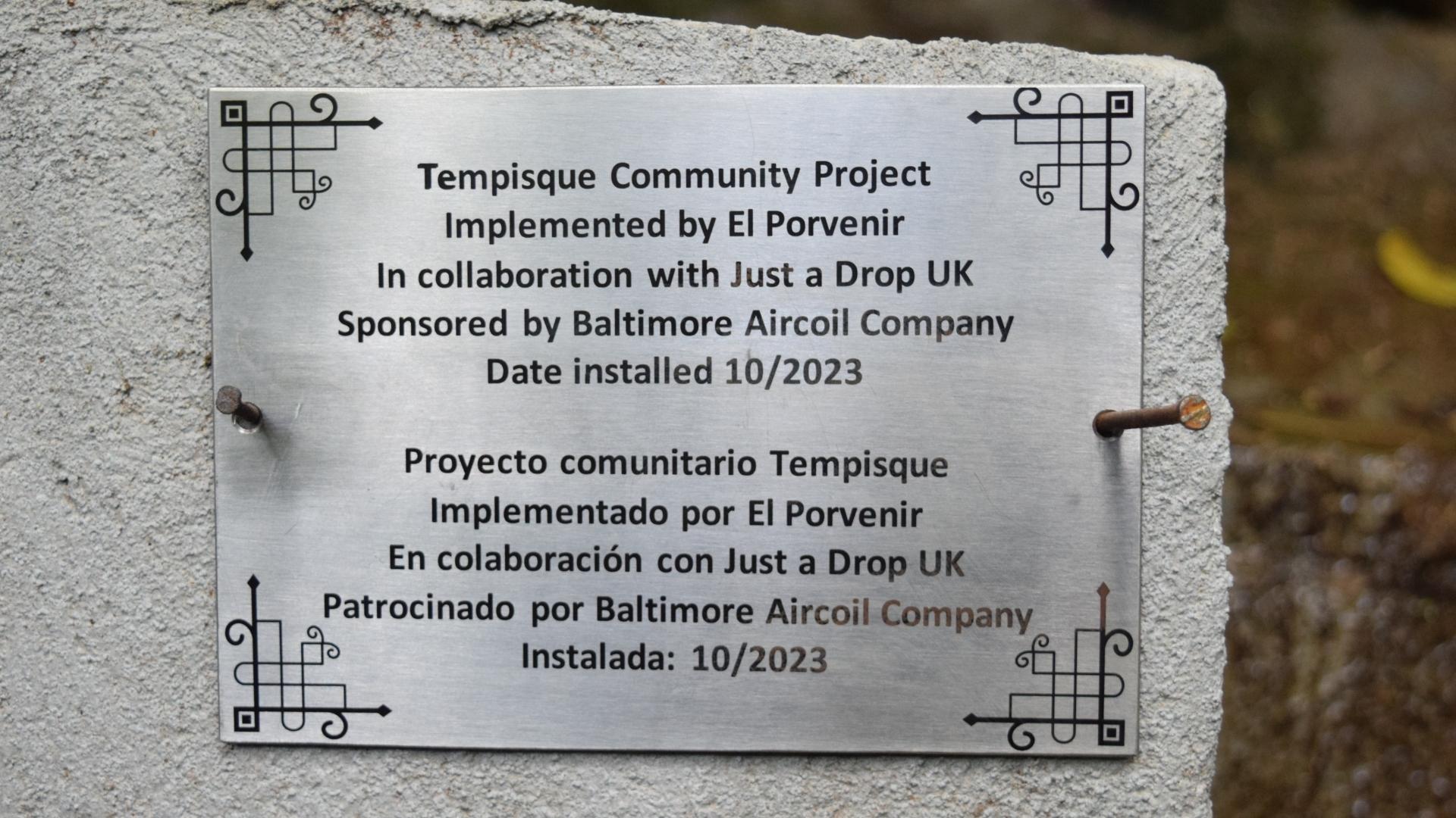 project plaque