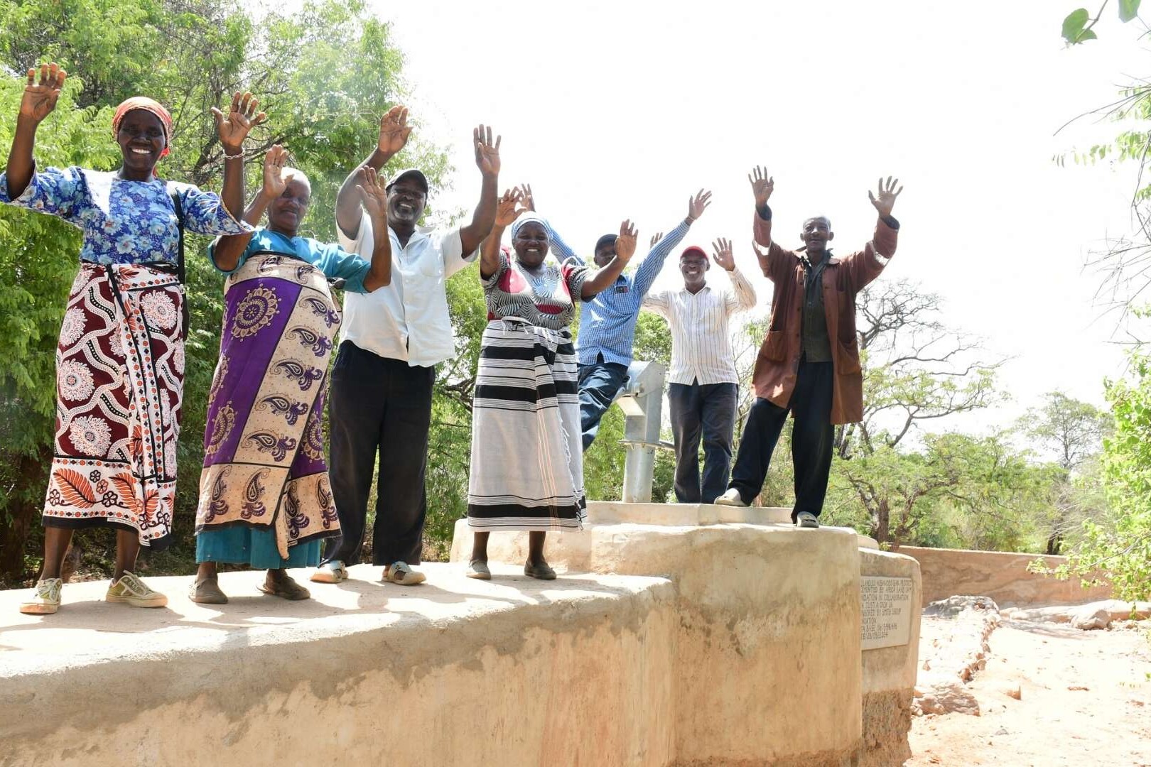 community on sand dam