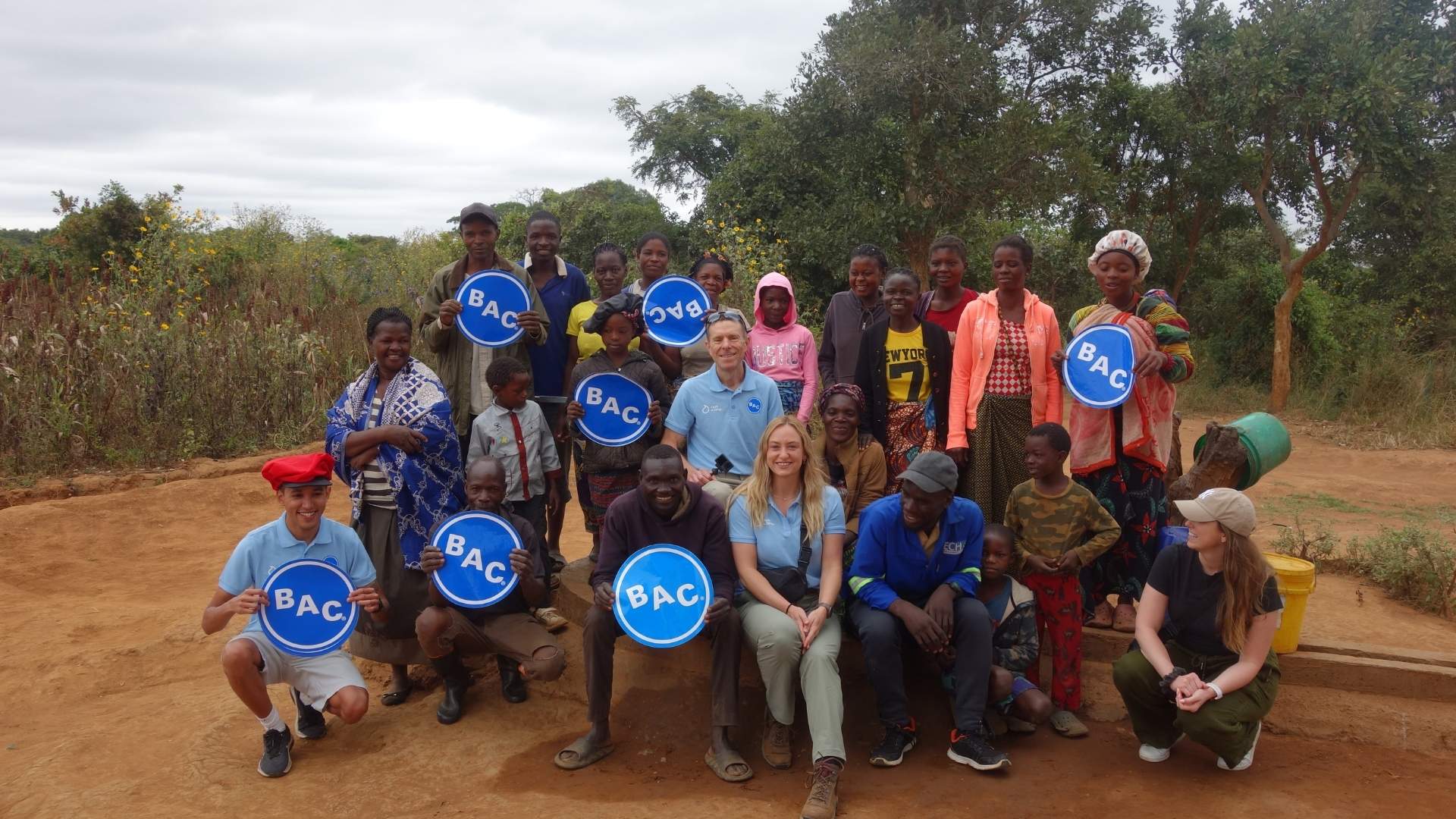 BAC team with community members in zambia