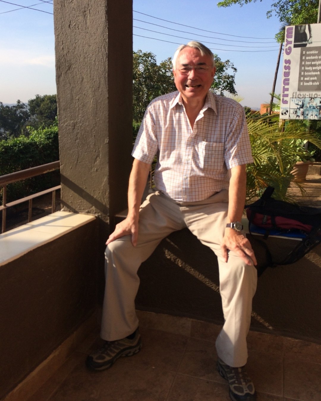 mike on a project visit